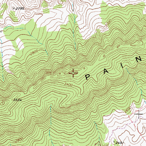 Topographic Map of Bald Rock, VA