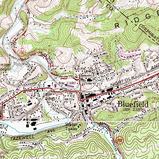 Topographic Map of Church of God, VA