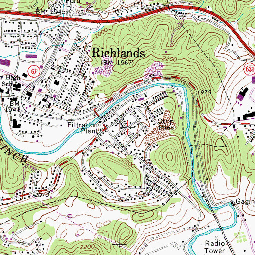 Topographic Map of Dalton Addition, VA