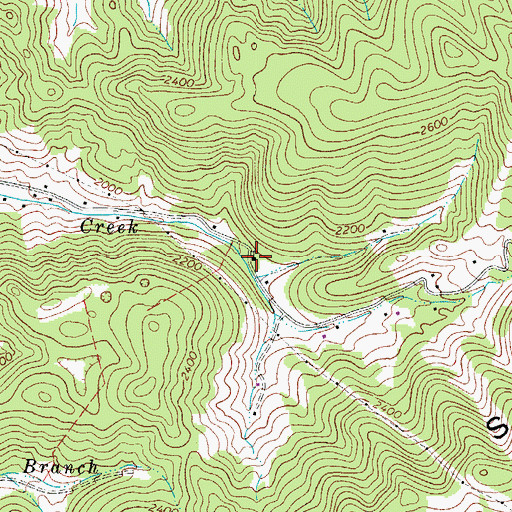 Topographic Map of Dick Creek Church, VA