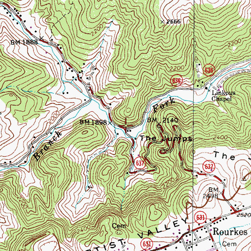 Topographic Map of Gap Store, VA