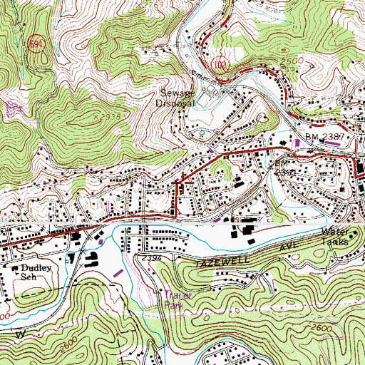 Topographic Map of Graham Christian Church, VA