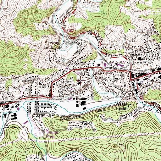 Topographic Map of Graham Intermediate School, VA