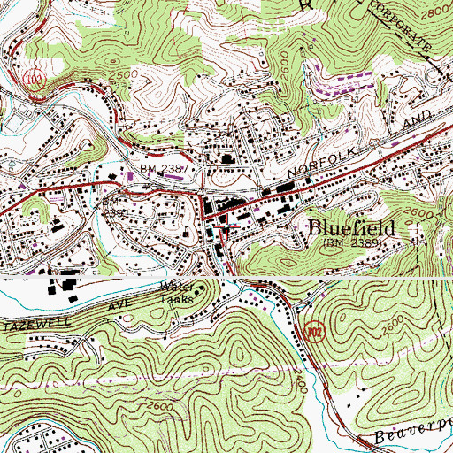 Topographic Map of Graham Presbyterian Church, VA