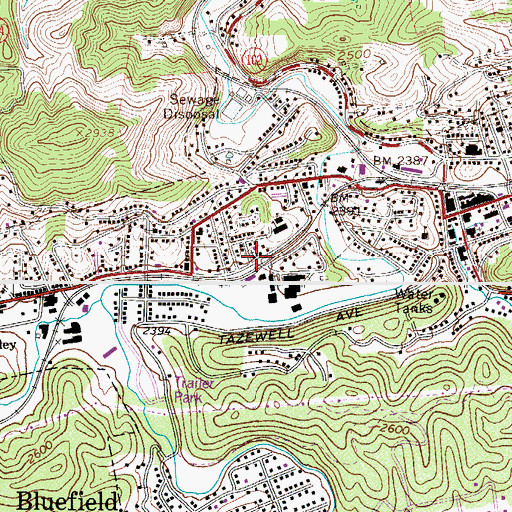 Topographic Map of Holiness Gospel Tabernacle, VA