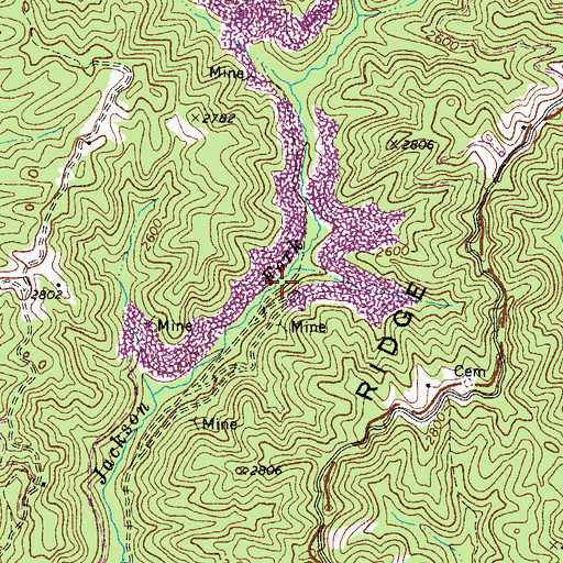 Topographic Map of Indian Creek School (historical), VA