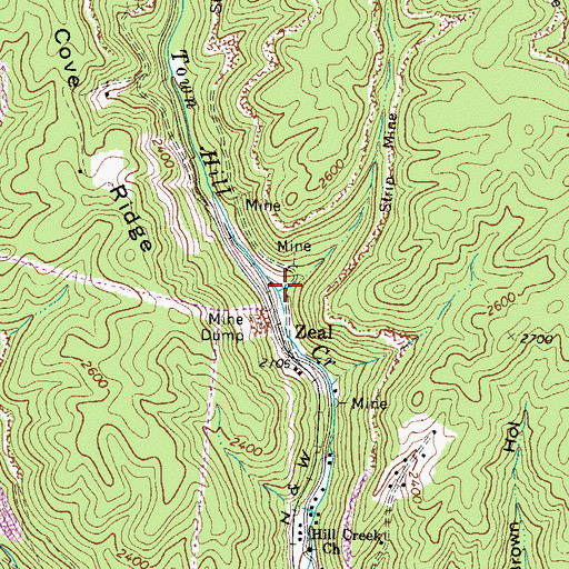 Topographic Map of Kentucky Hollow, VA