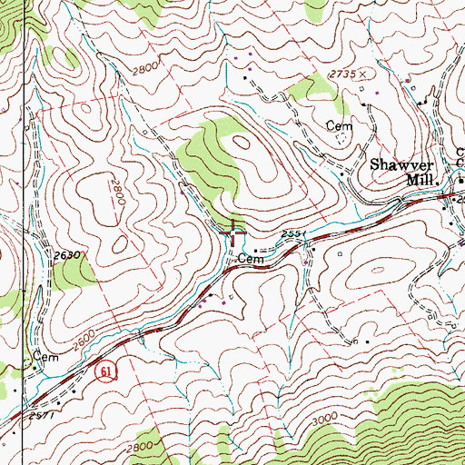 Topographic Map of Kinzers Church (historical), VA