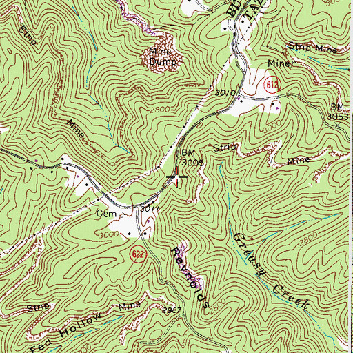 Topographic Map of Lairds Chapel School (historical), VA