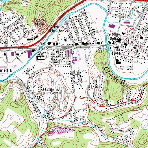 Topographic Map of Laymen Chapel Methodist Protestant Church, VA