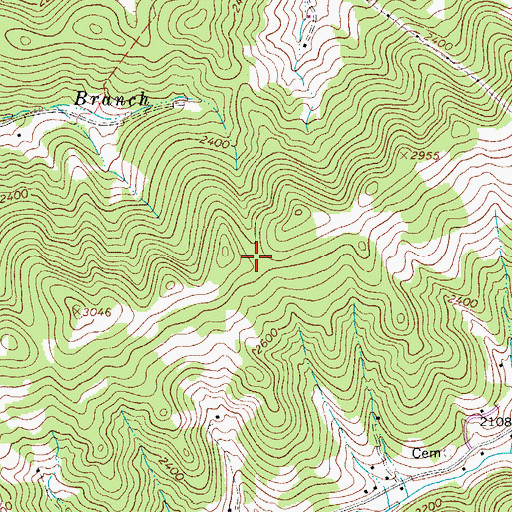Topographic Map of Little Stone Ridge, VA