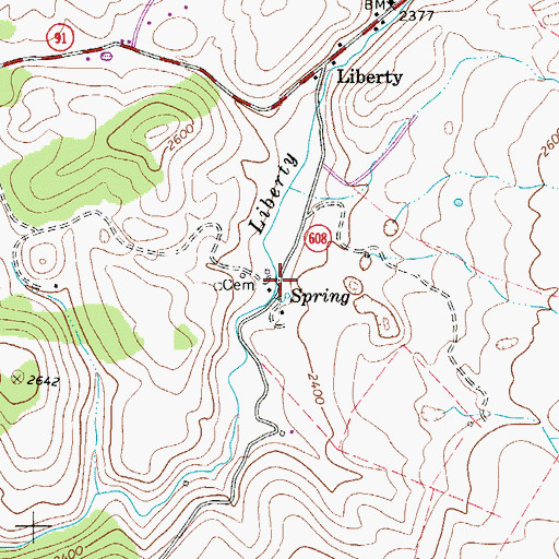 Topographic Map of Lost Mill (historical), VA