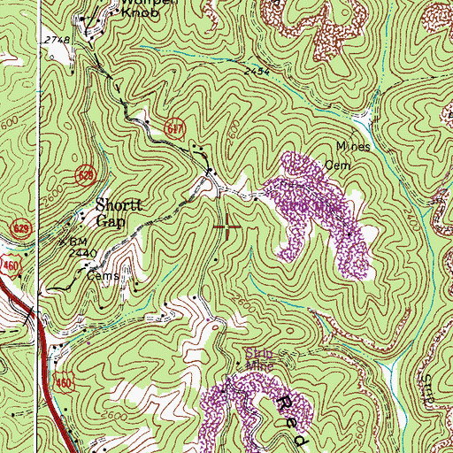 Topographic Map of Matney School (historical), VA