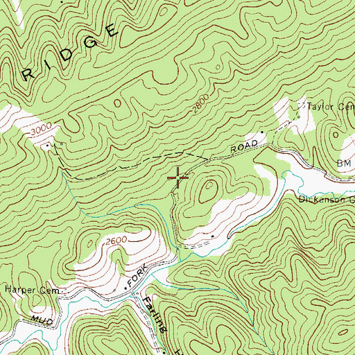 Topographic Map of Mount Olive Church (historical), VA