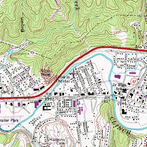 Topographic Map of Pentecostal Holiness Church, VA