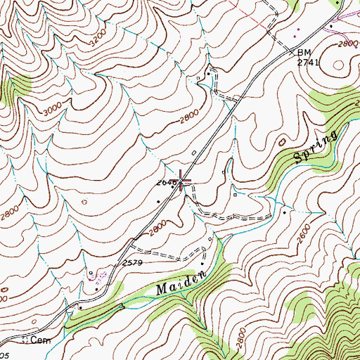 Topographic Map of Pucketts Store, VA