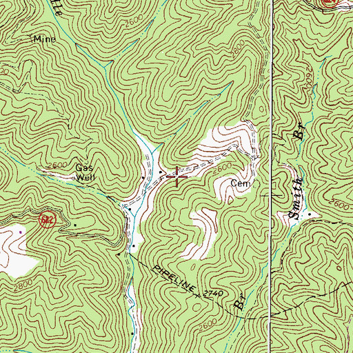 Topographic Map of Reedy School (historical), VA
