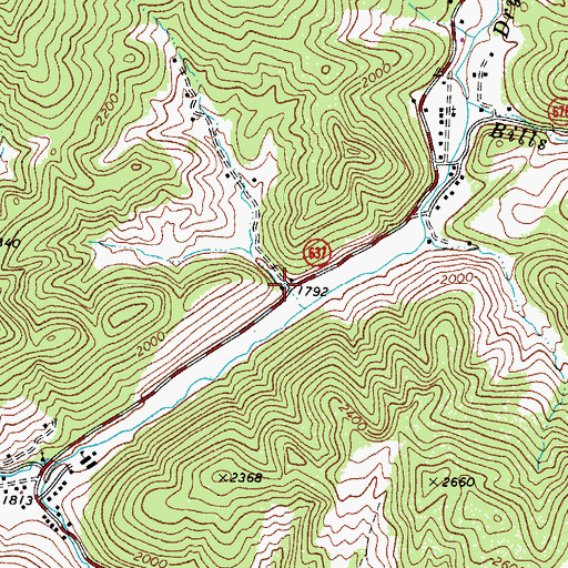 Topographic Map of Rivermont School (historical), VA