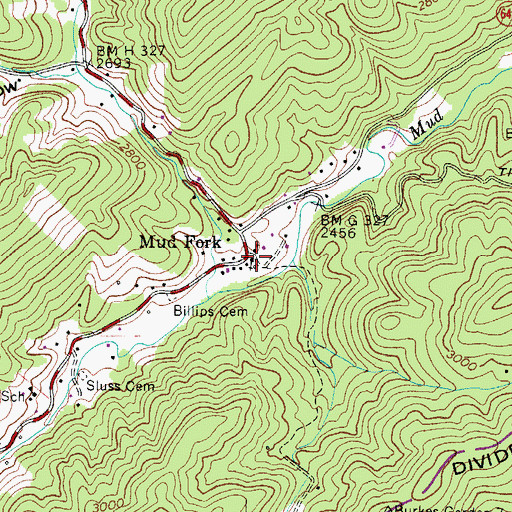 Topographic Map of Sheffys Chapel, VA