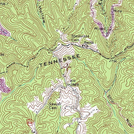 Topographic Map of Smith School (historical), VA