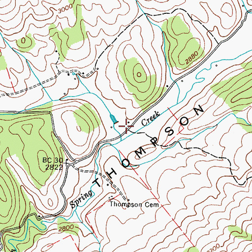 Topographic Map of Thompson School (historical), VA