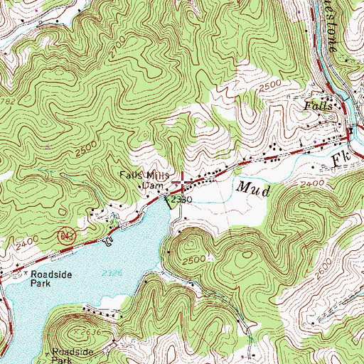 Topographic Map of Virginia School (historical), VA