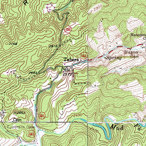 Topographic Map of Wexler-Tabor School (historical), VA