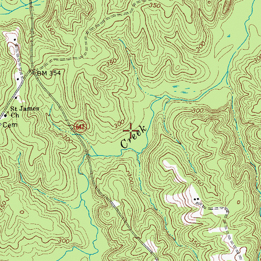 Topographic Map of Amelia Springs (historical), VA