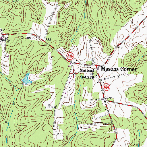 Topographic Map of Dutch Reformed Cemetery, VA