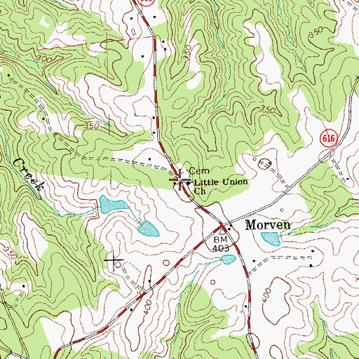 Topographic Map of Little Union School (historical), VA
