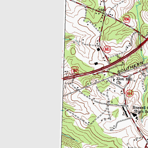 Topographic Map of Otterburn, VA