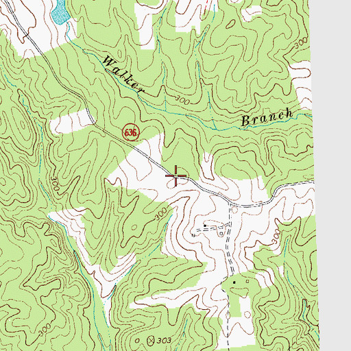 Topographic Map of Piedmont Cemetery, VA