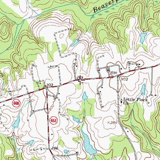 Topographic Map of Robinson School (historical), VA