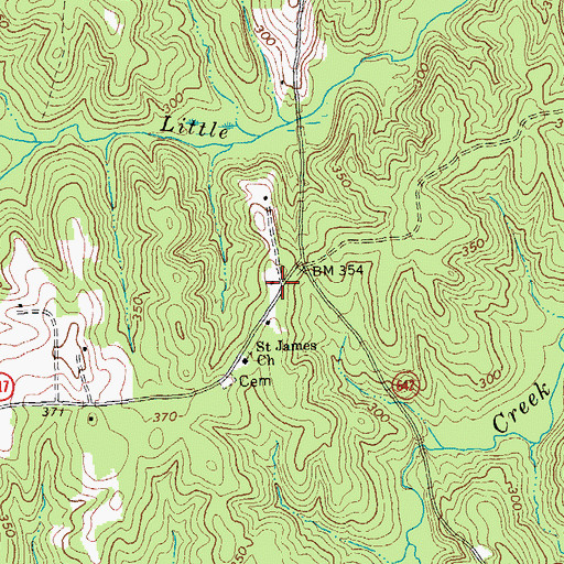 Topographic Map of Saint James School (historical), VA