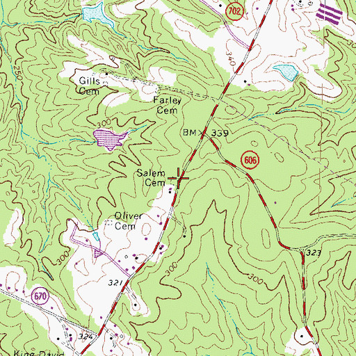 Topographic Map of Salem Methodist Episcopal Church (historical), VA