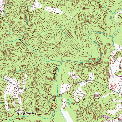 Topographic Map of Websters Creek, VA
