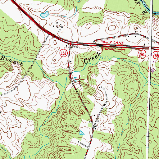 Topographic Map of Whites Mill (historical), VA