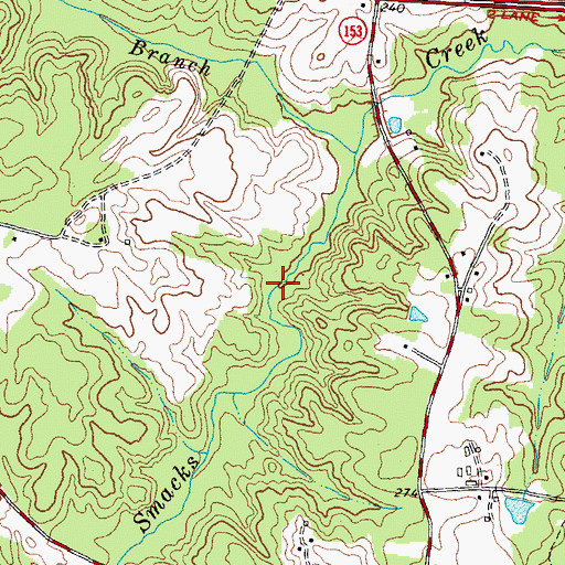 Topographic Map of Whites Pond (historical), VA