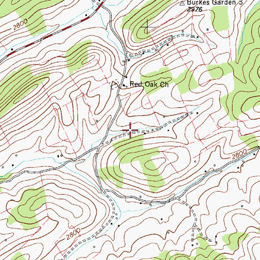 Topographic Map of Redoak School (historical), VA
