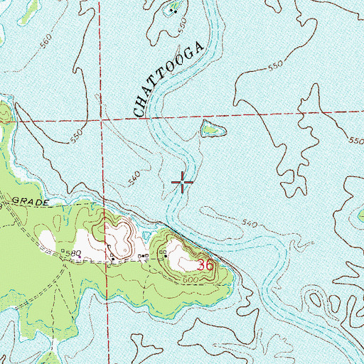 Topographic Map of Westmoreland Ferry (historical), AL