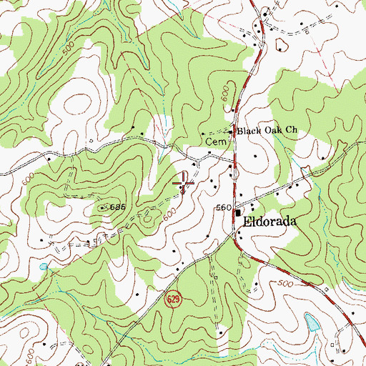 Topographic Map of Dunker Church (historical), VA