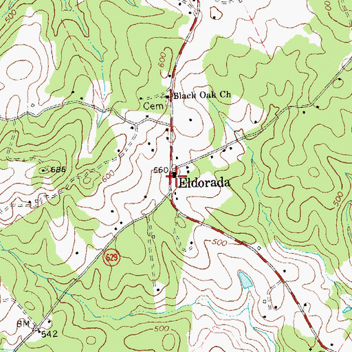 Topographic Map of Eldorado School (historical), VA