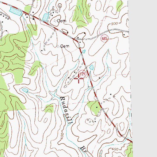 Topographic Map of Kerrington, VA