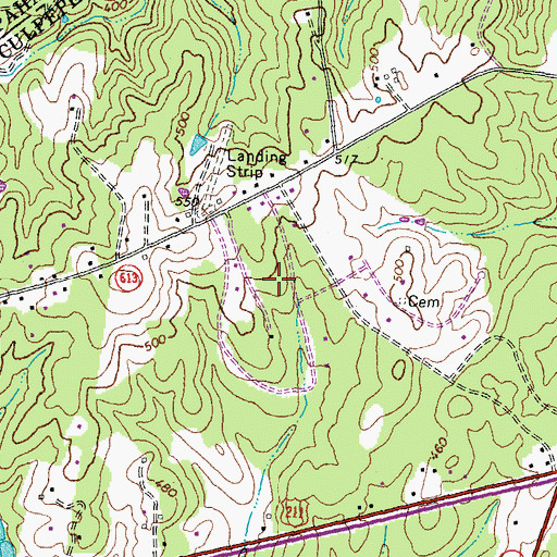 Topographic Map of Magee, VA