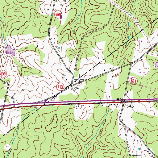 Topographic Map of Mission Church (historical), VA