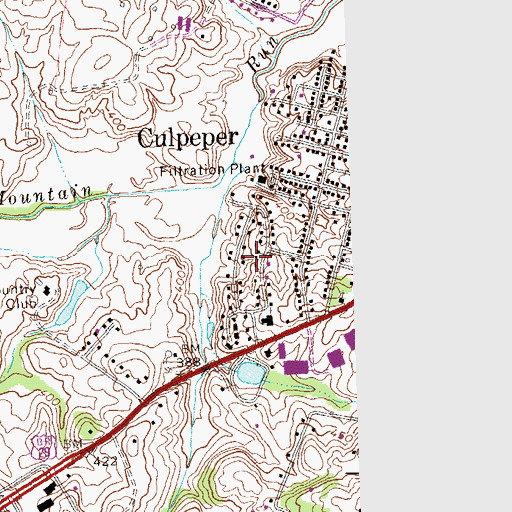 Topographic Map of Oaklawn, VA