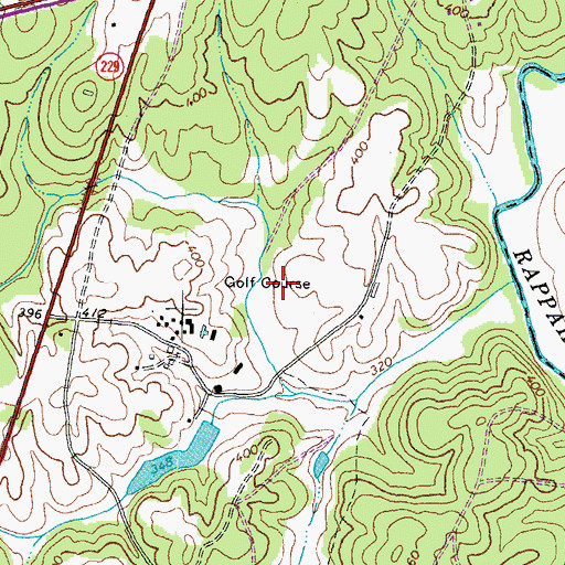 Topographic Map of South Wales Golf Course, VA