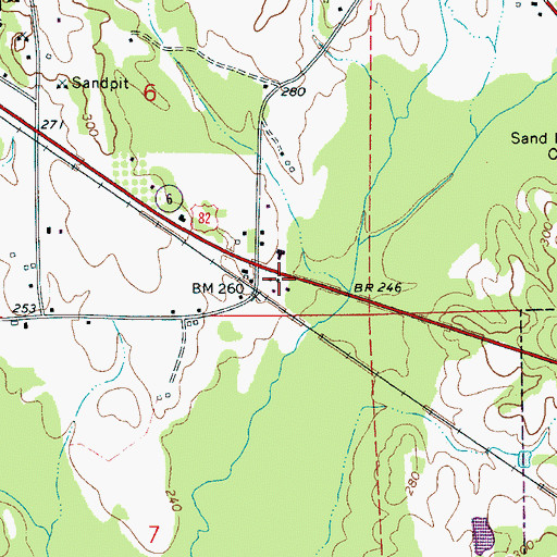 Topographic Map of Kingdom Hall of Jehovahs Witnesses, AL