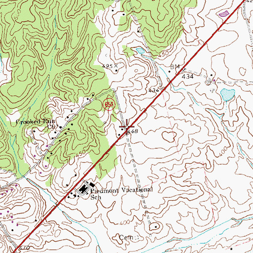 Topographic Map of Surprise, VA