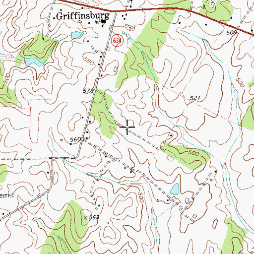 Topographic Map of Village at Griffinsburg, VA